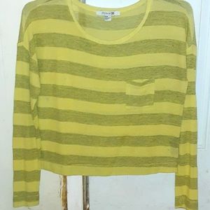 Forever 21 Mediem Long Sleeve Crop Top